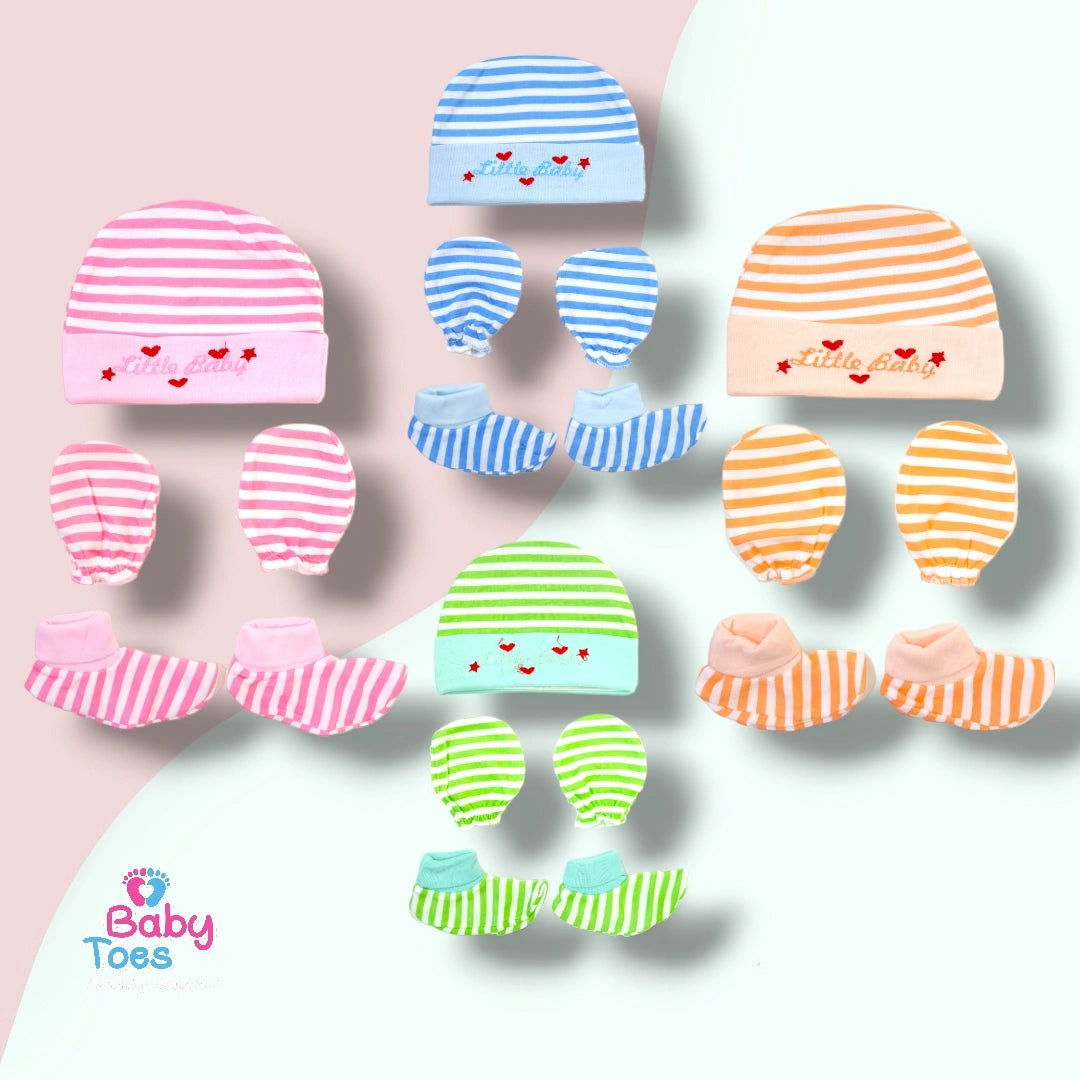 Baby Toes Cap Set for Winter / 4 Sets -  (ASSORTED PRINTS)