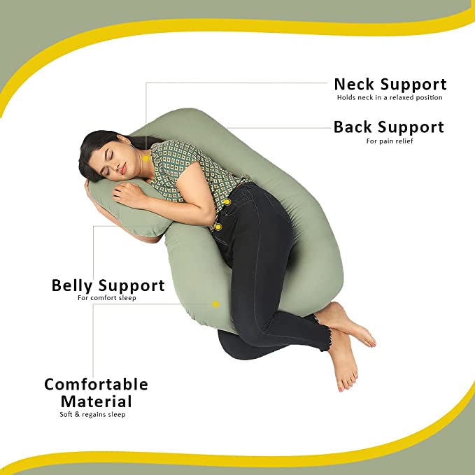 Pregnancy Pillow C Shape / Cotton Washable Cover / Multipurpose