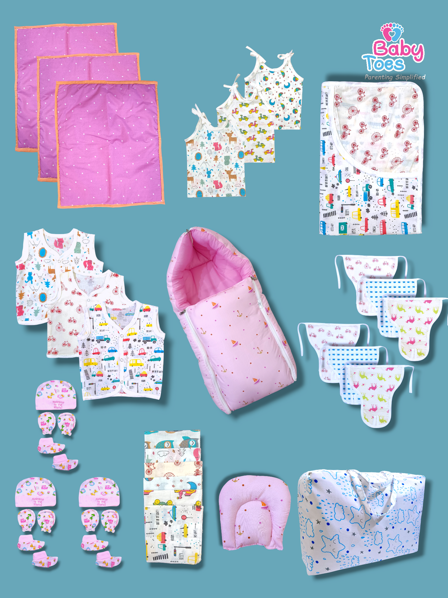Twin Maternity Kit - 68 Items