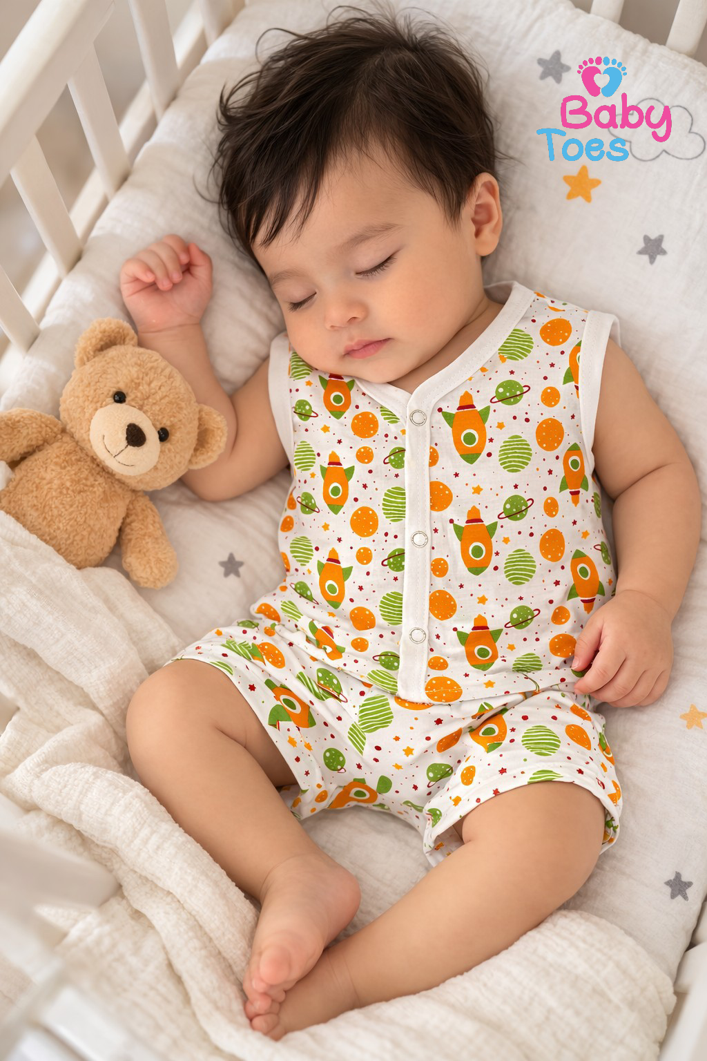 Cotton Co-Ord Set. 0 to 3 Months