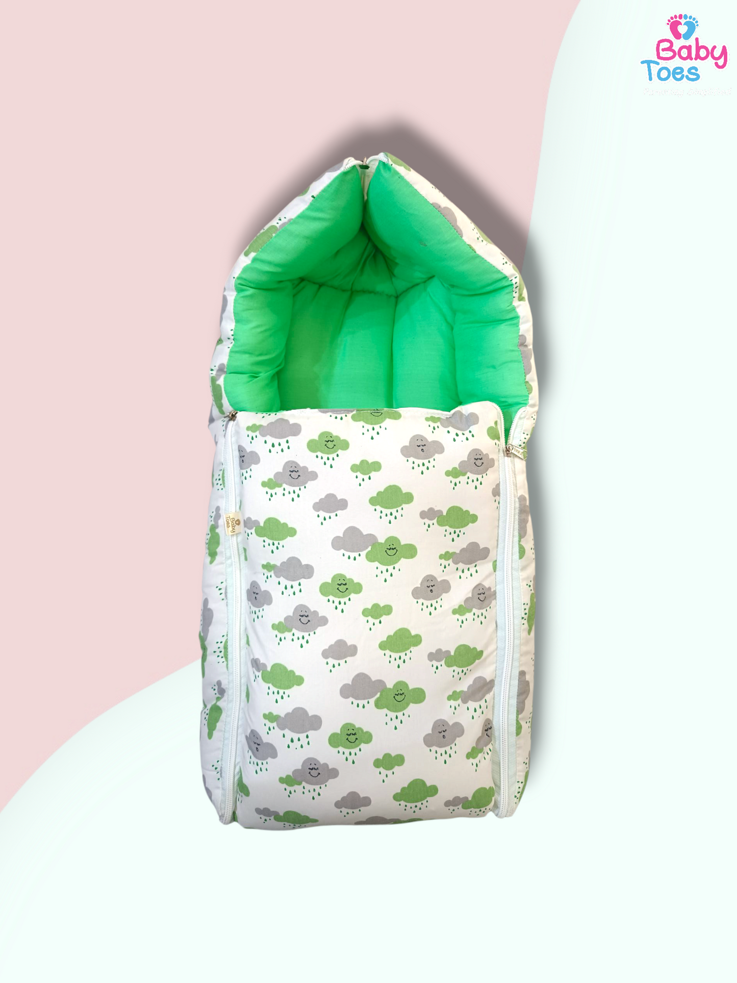 Baby Toes Sleeping Bag/ Carry Nest, Print - Cloud