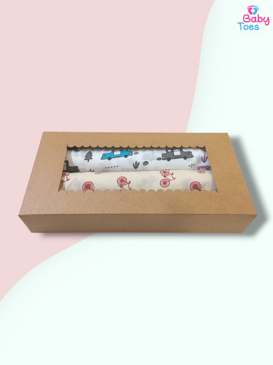 Gifting Set - Combo of 2 Cotton Swaddles.