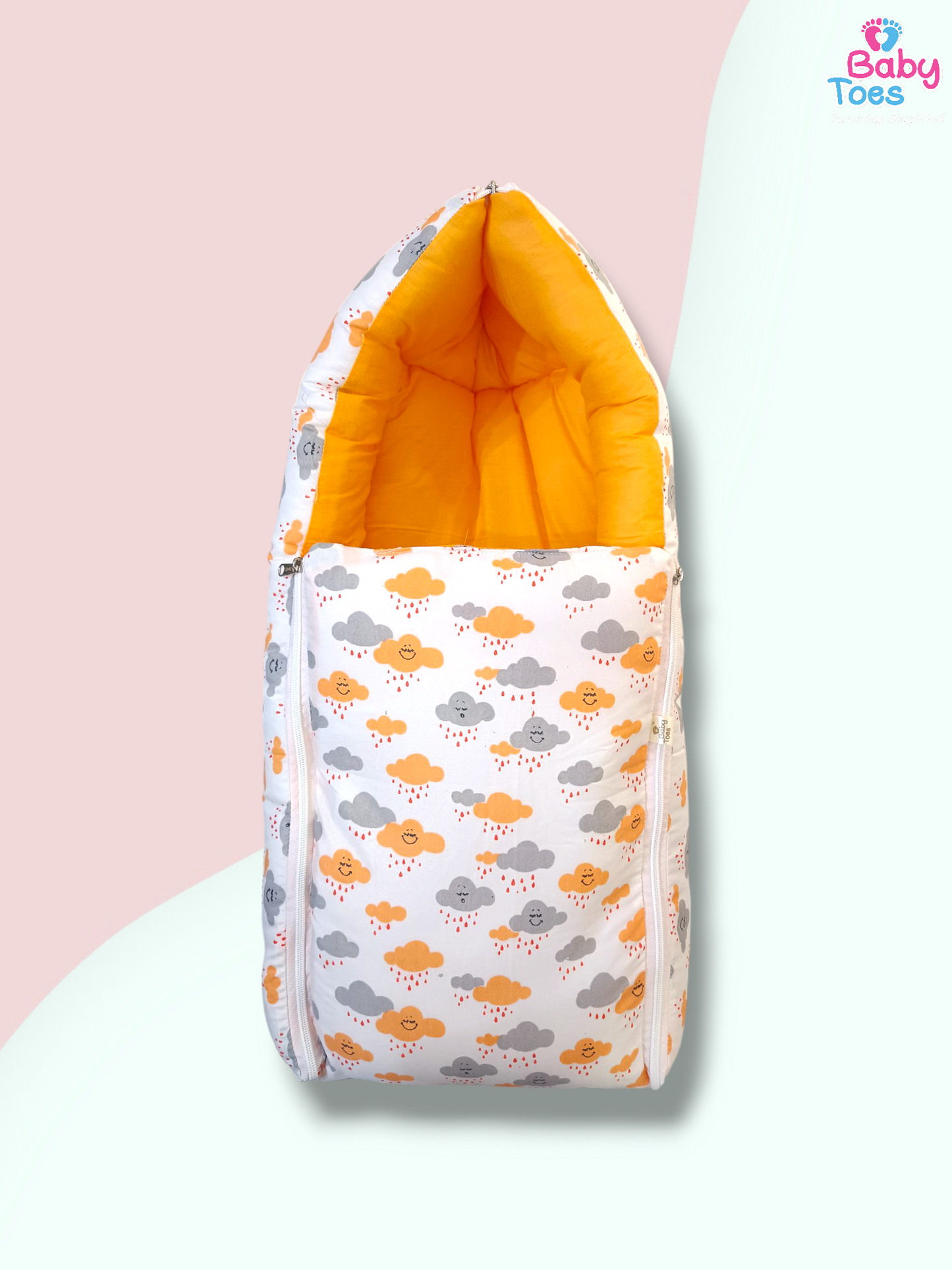 Baby Toes Sleeping Bag/ Carry Nest, Print - Cloud
