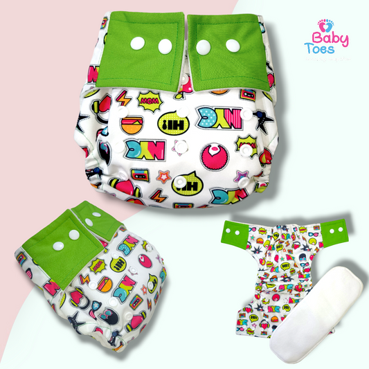 Baby Toes Premium range Reusable Diapers 0 to 2 Years with insert