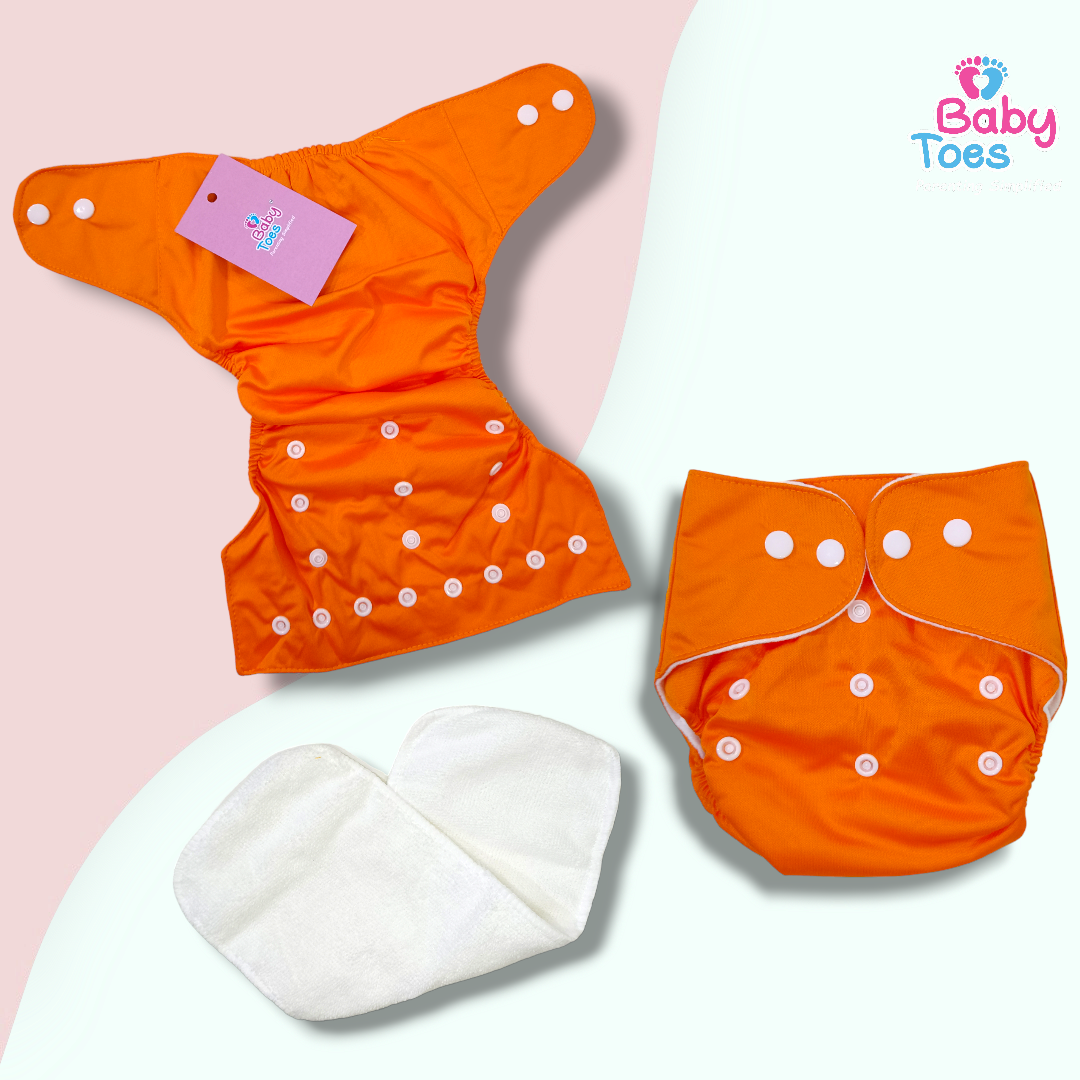 Baby Cloth Diaper Soft Cotton  Adjustable upto 0 to 24 Months with 1 Instert/Pad