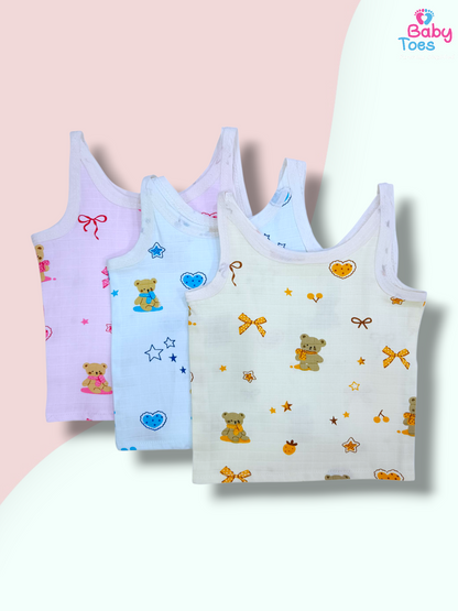 Muslin Knot Jhabla & Nappies 3 Sets