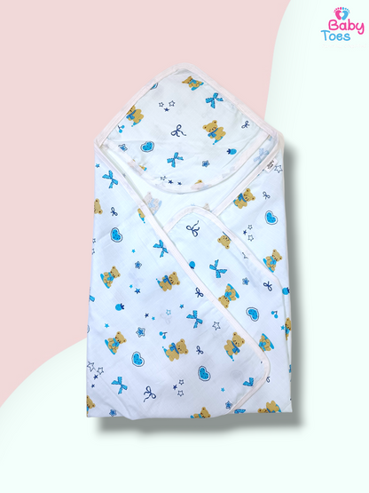 Organic Muslin Hooded Blanket / Towel