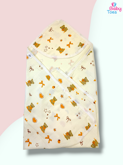 Organic Muslin Hooded Blanket / Towel