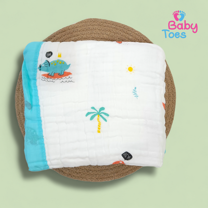 6 Layers Organic crinkle Muslin Blanket