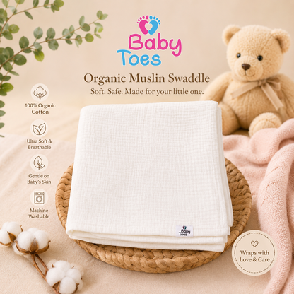 Crinkled Muslin Swaddle 110x110 CM