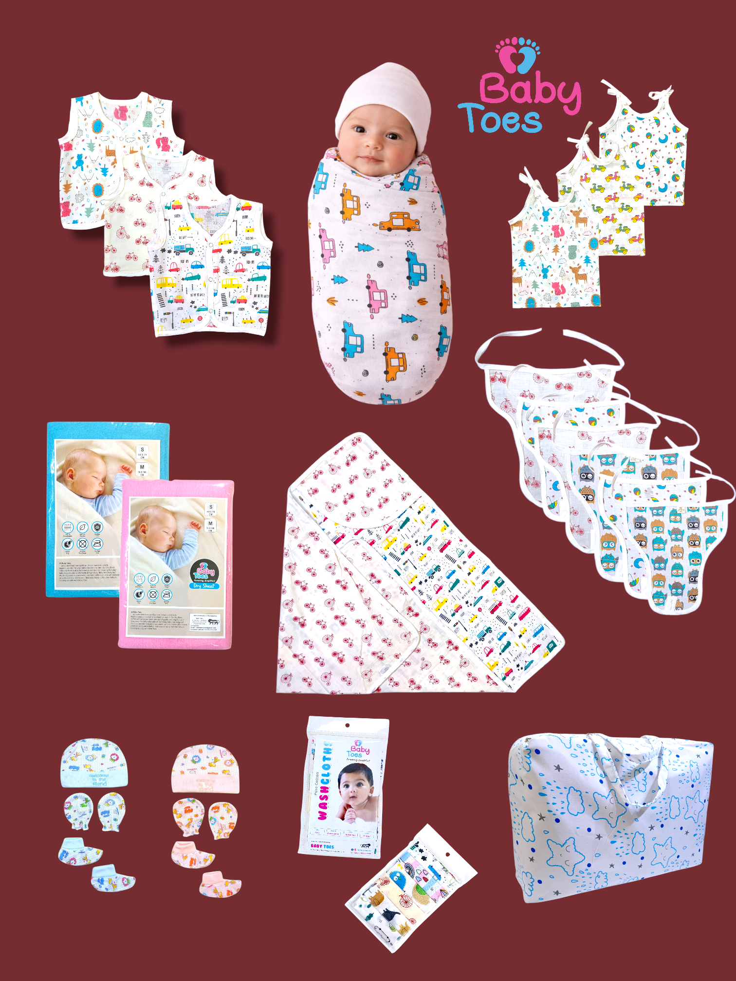 29 Items Maternity Kit /Hospital Bag Suitable for Summer Season.Mulmul ...