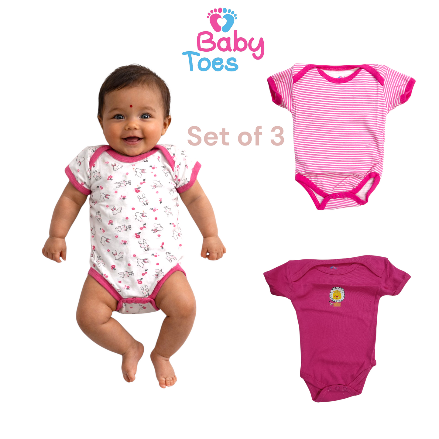 Romper /Body Suit / Short Romper Set of 3