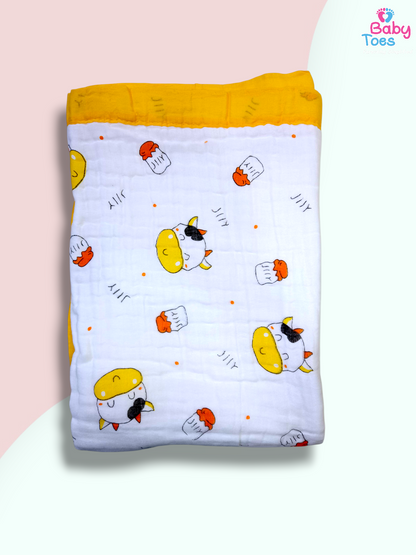 6 Layers Organic crinkle Muslin Blanket