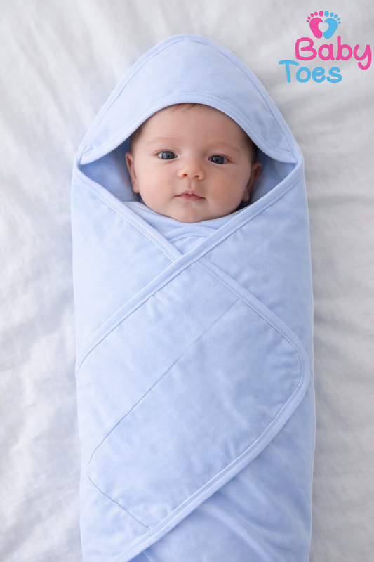 Baby Hooded Blanket/ Towel ( Cambric Cotton) Single Layer