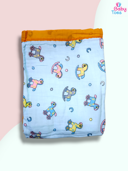 6 Layers Organic crinkle Muslin Blanket