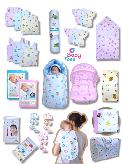 40 Pc Organic Muslin cotton Premium Hospital Bag