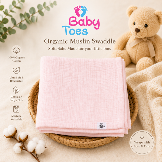 Crinkled Muslin Swaddle 110x110 CM
