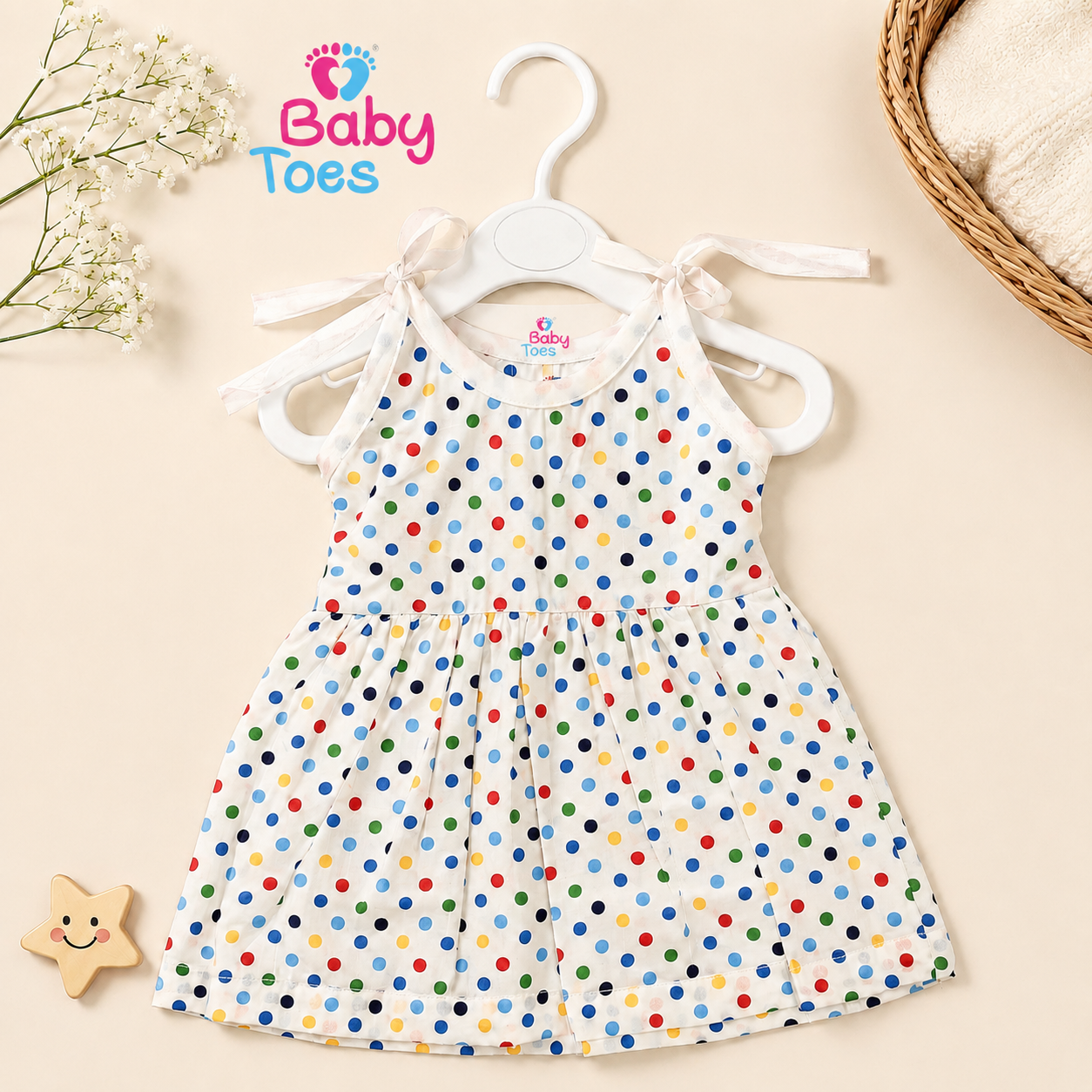 Baby Girl Frock Tie knot Pure Cotton