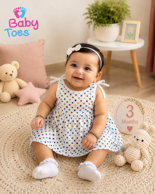 Baby Girl Frock Tie knot Pure Cotton