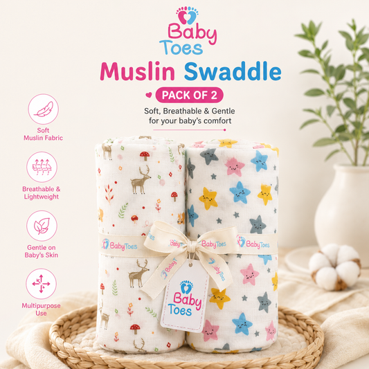 Organic Muslin Swaddle (pack of 1 2 3 )